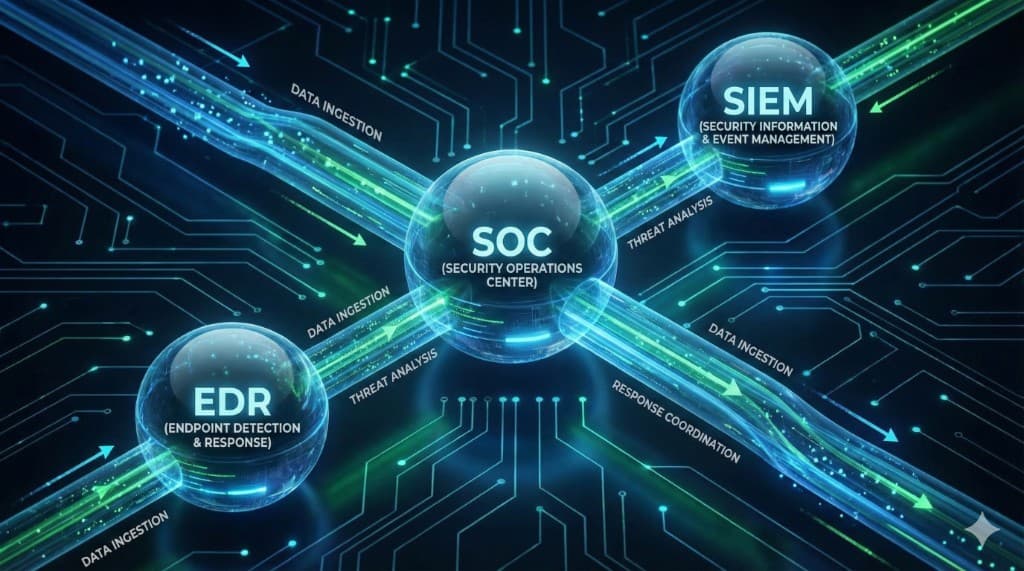 Comparison of MDR, SOC, and XDR security solutions